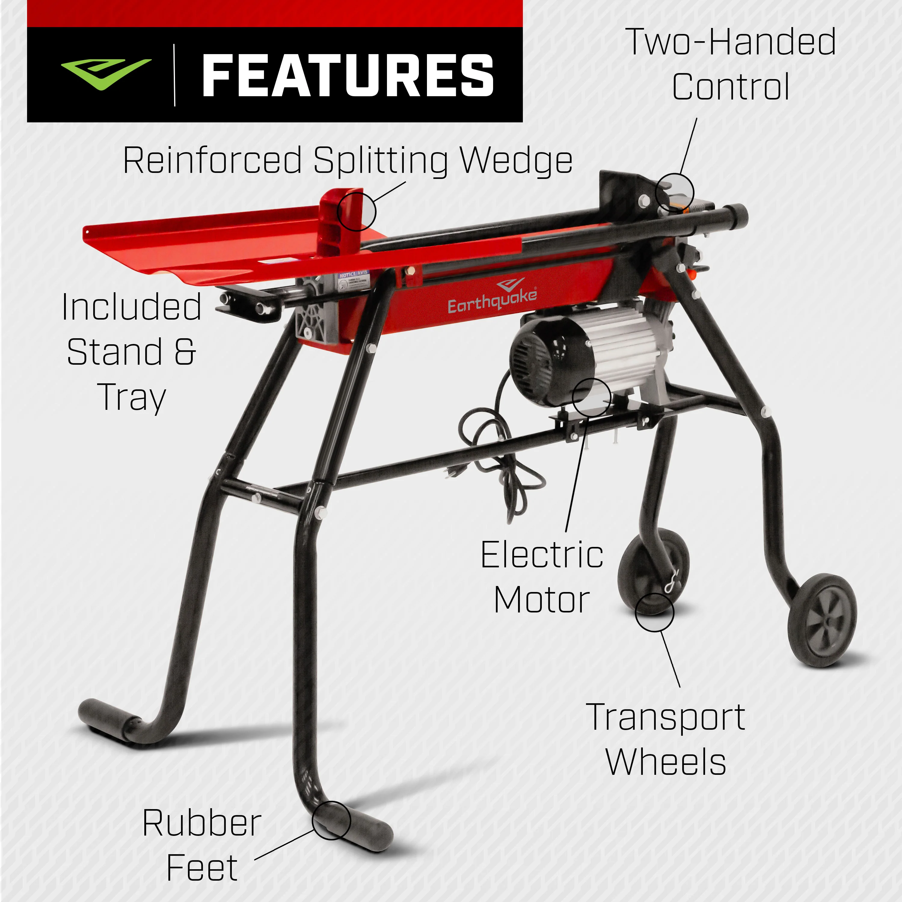 5-Ton Electric Log Splitter w/Stand (44099) - Image 4