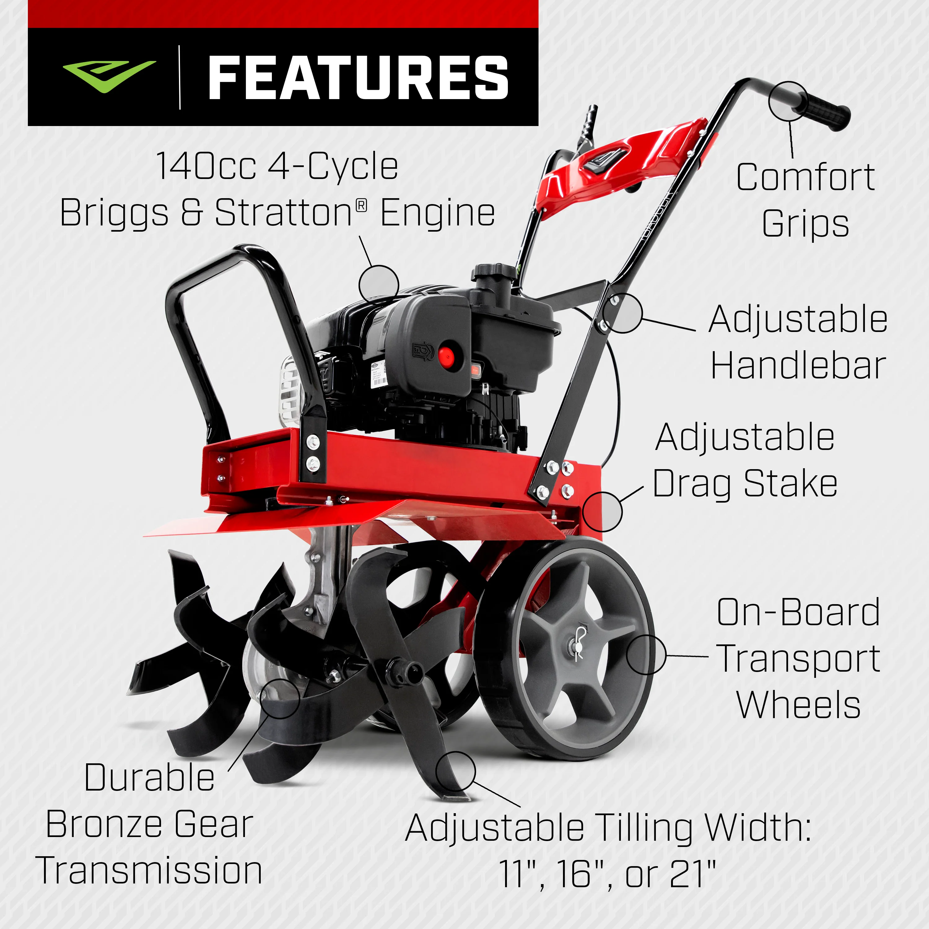 Badger™ 140cc Front Tine Tiller (38040) - Image 5