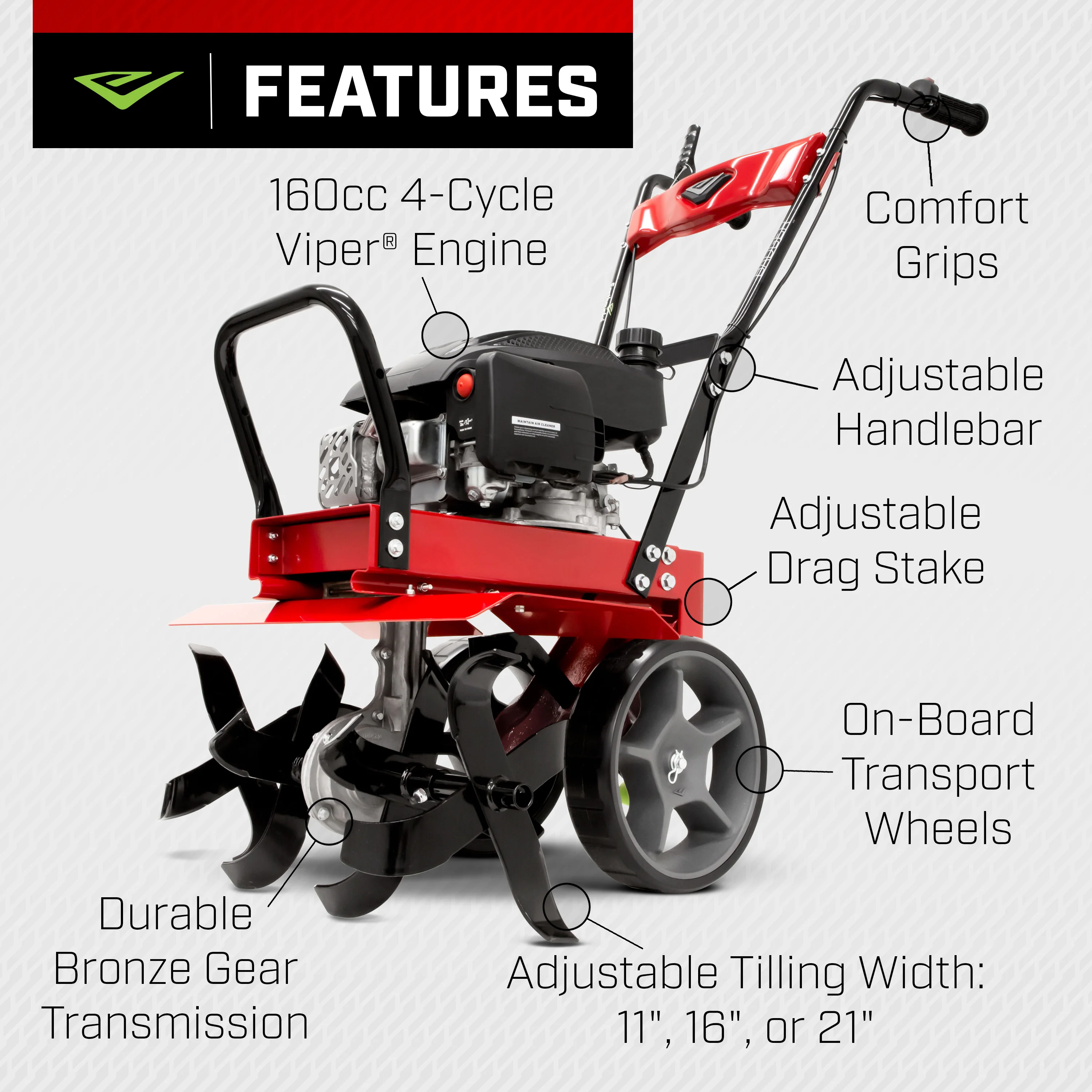 Badger™ 160cc Front Tine Tiller (41080) - Image 4