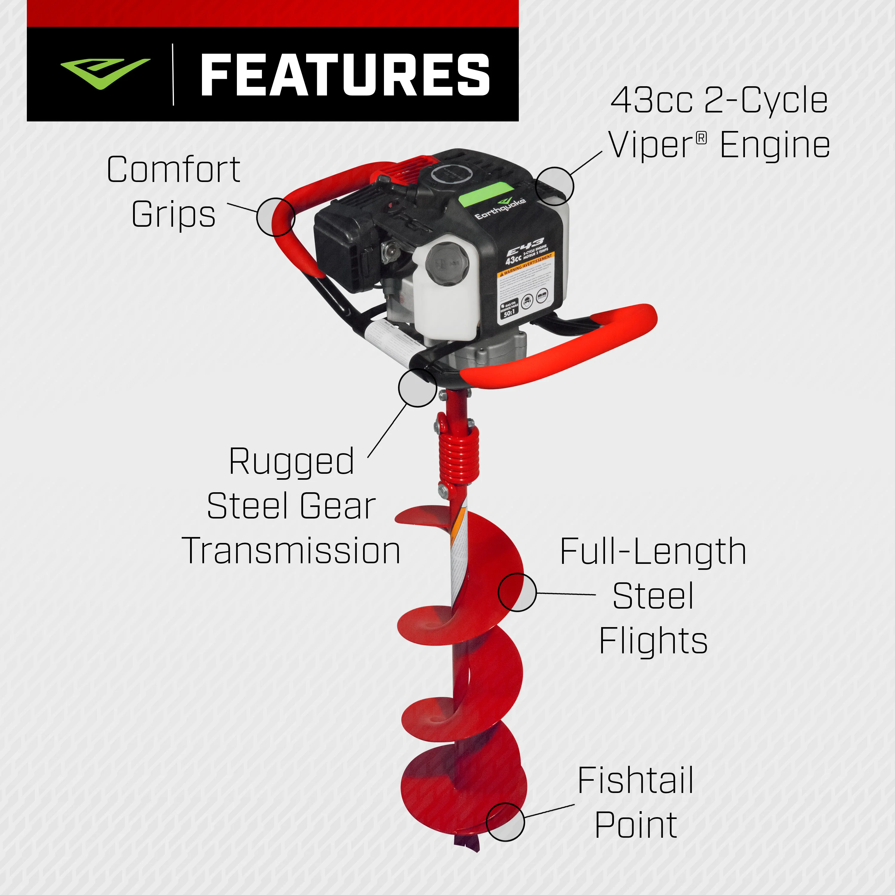 E43™ Earth Auger Combo - 8" (35064) - Image 4